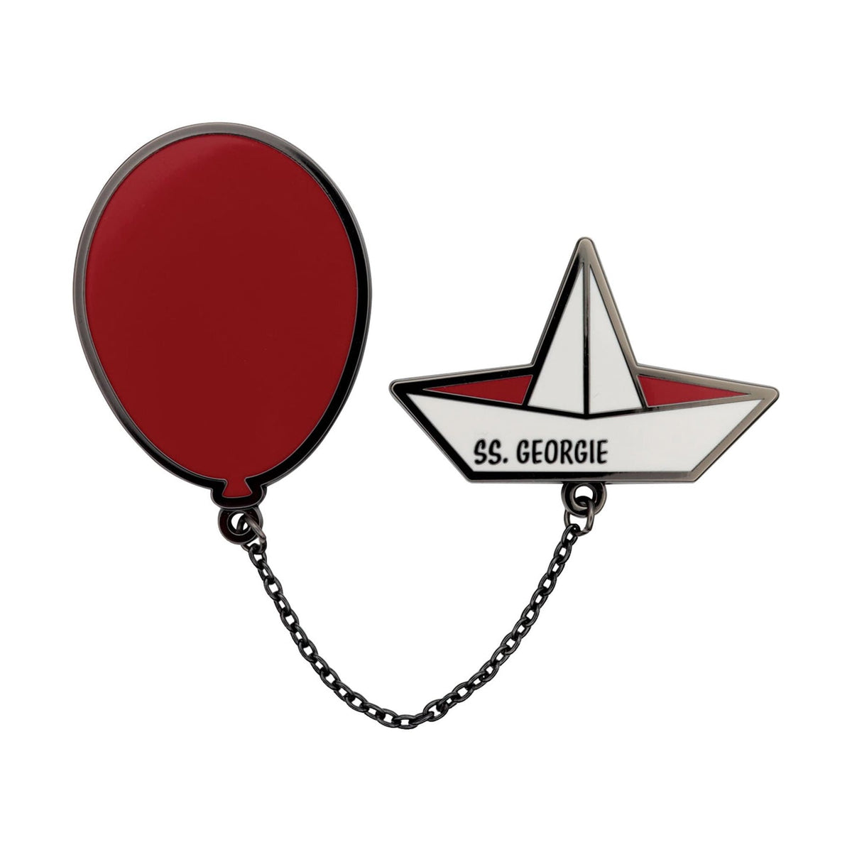 IT Red Balloon & SS Georgie 2-Piece Enamel Pin Badge Set