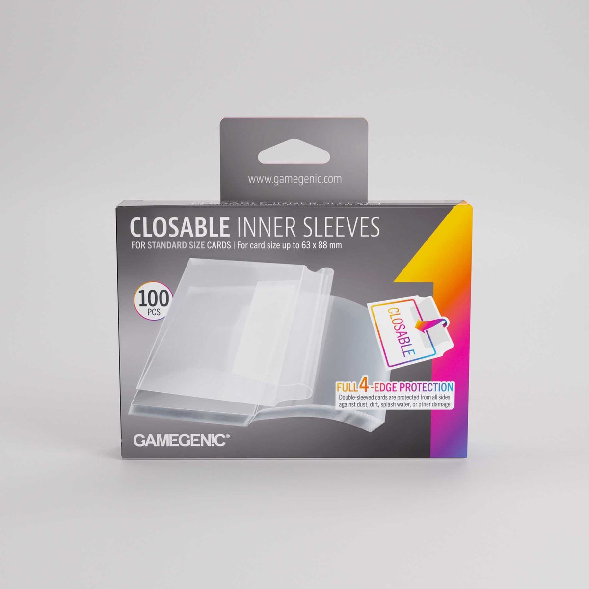 Gamegenic Closable Inner Sleeves 64 × 89 mm (100 Pack)