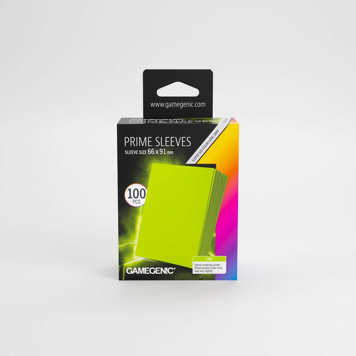 Gamegenic Prime Sleeves Lime 66 x 91 mm, 100 Pack