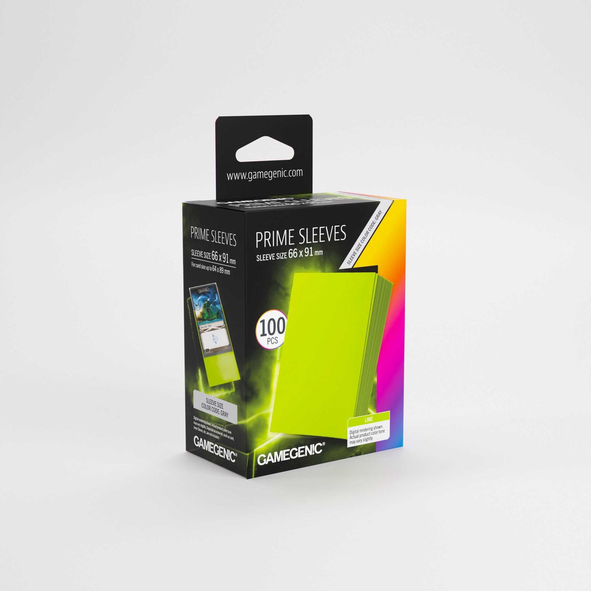 Gamegenic Prime Sleeves Lime 66 x 91 mm, 100 Pack
