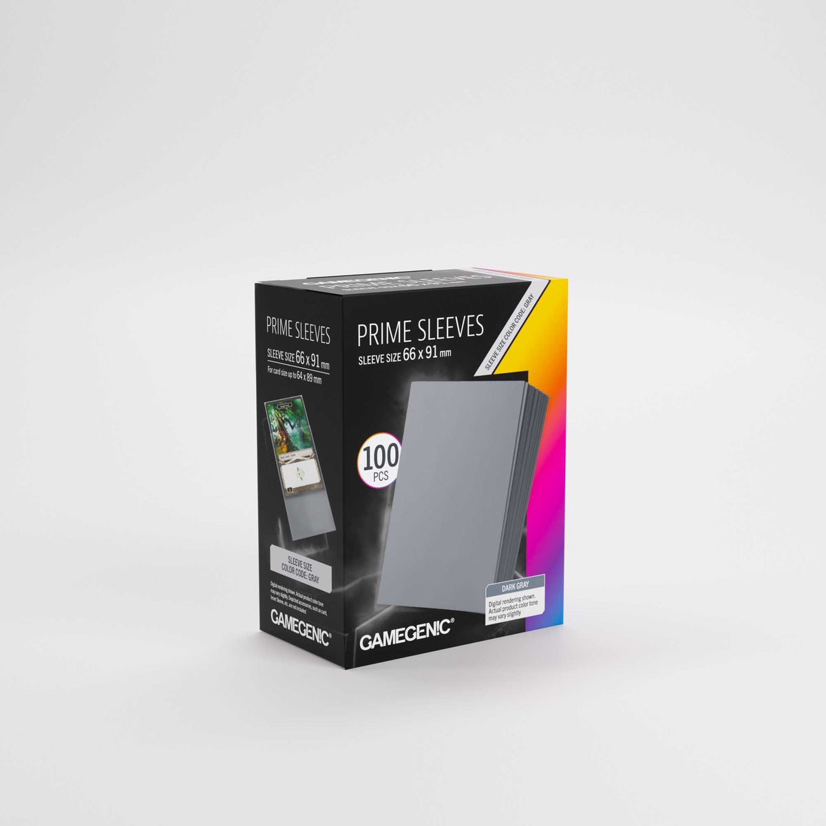 Gamegenic Prime Sleeves Dark Gray 66 x 91 mm, 100 Pack