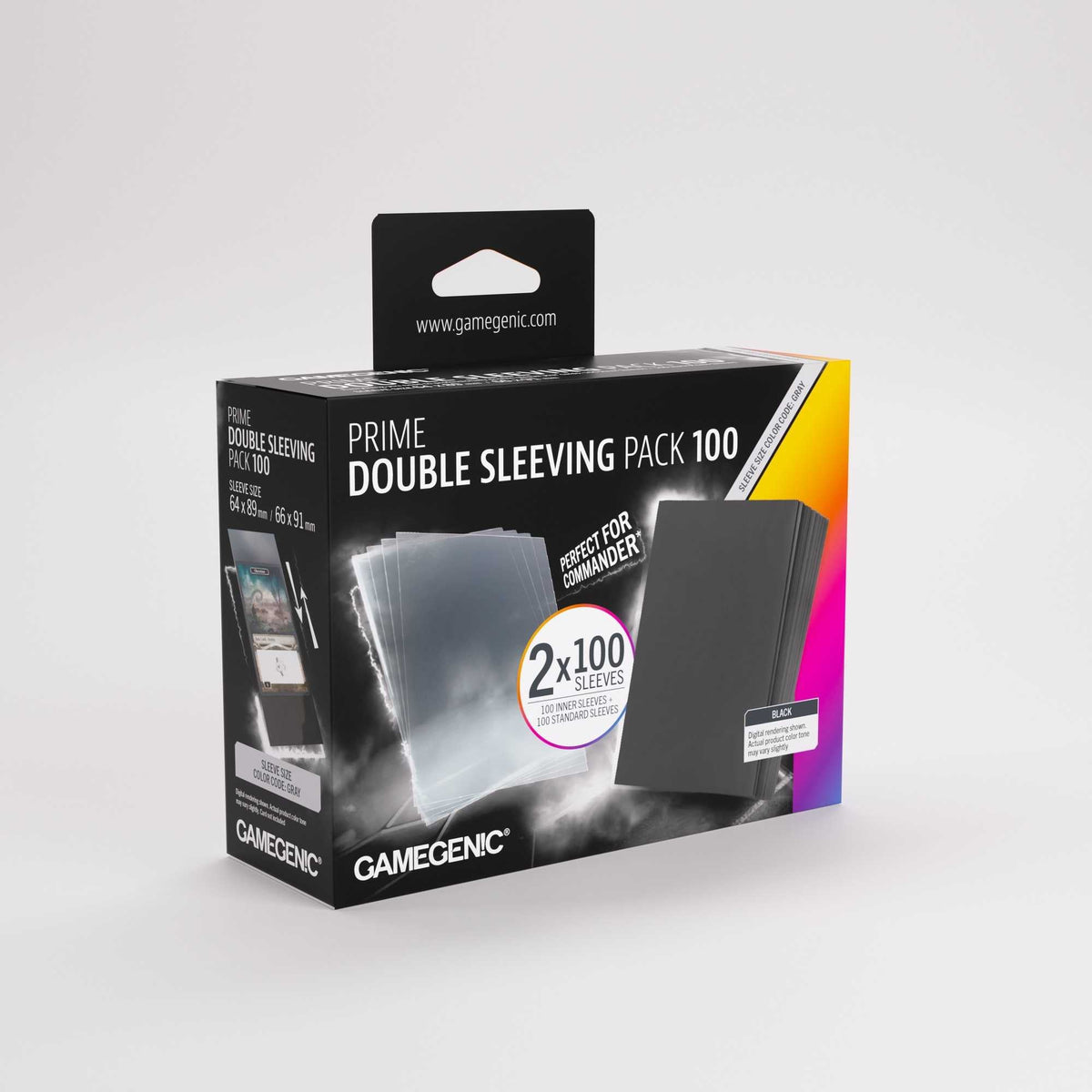 Gamegenic Prime Double Sleeving Pack 66 x 91 mm (100 ct.)