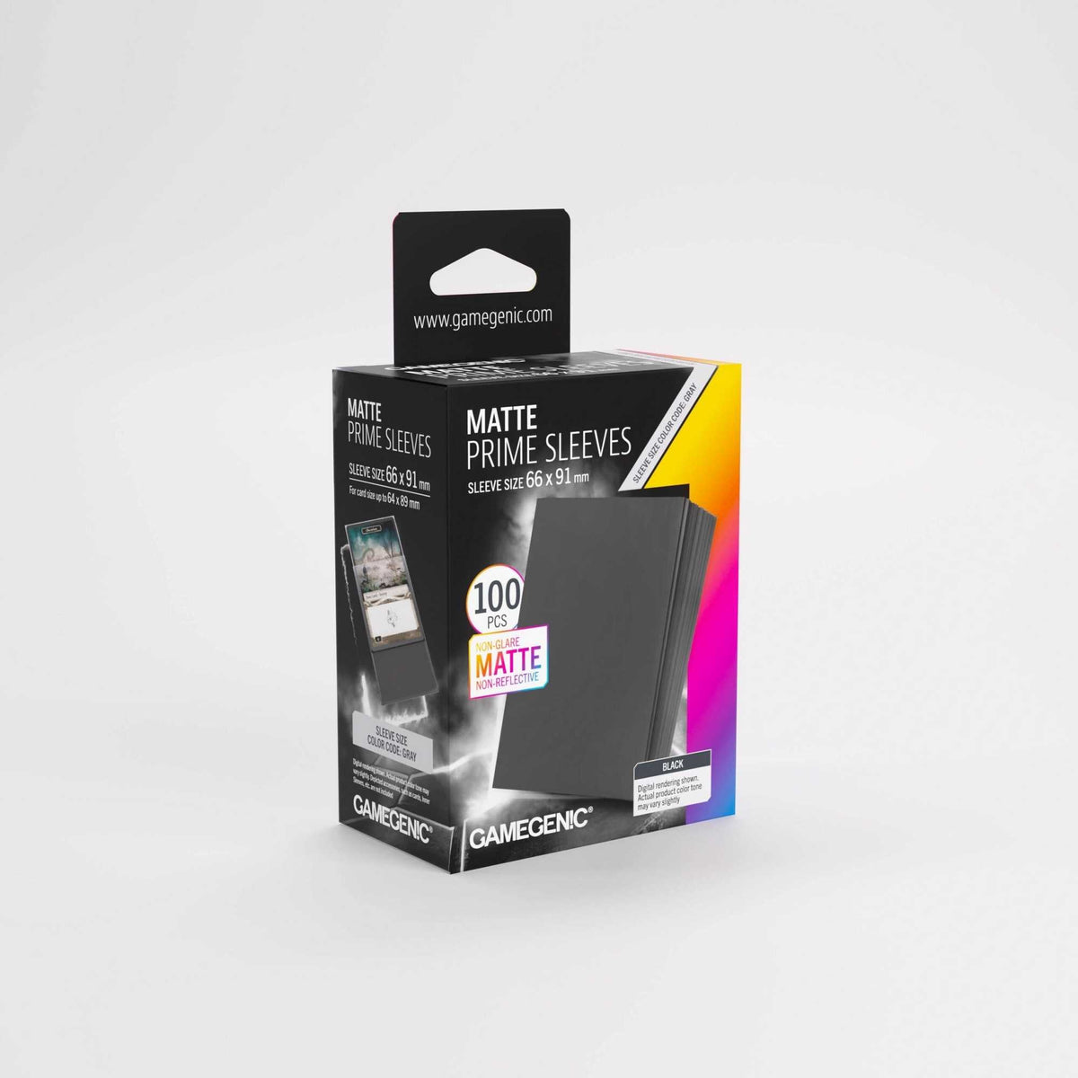 Gamegenic Matte Prime Sleeves Black 66 x 91 mm, 100 Pack