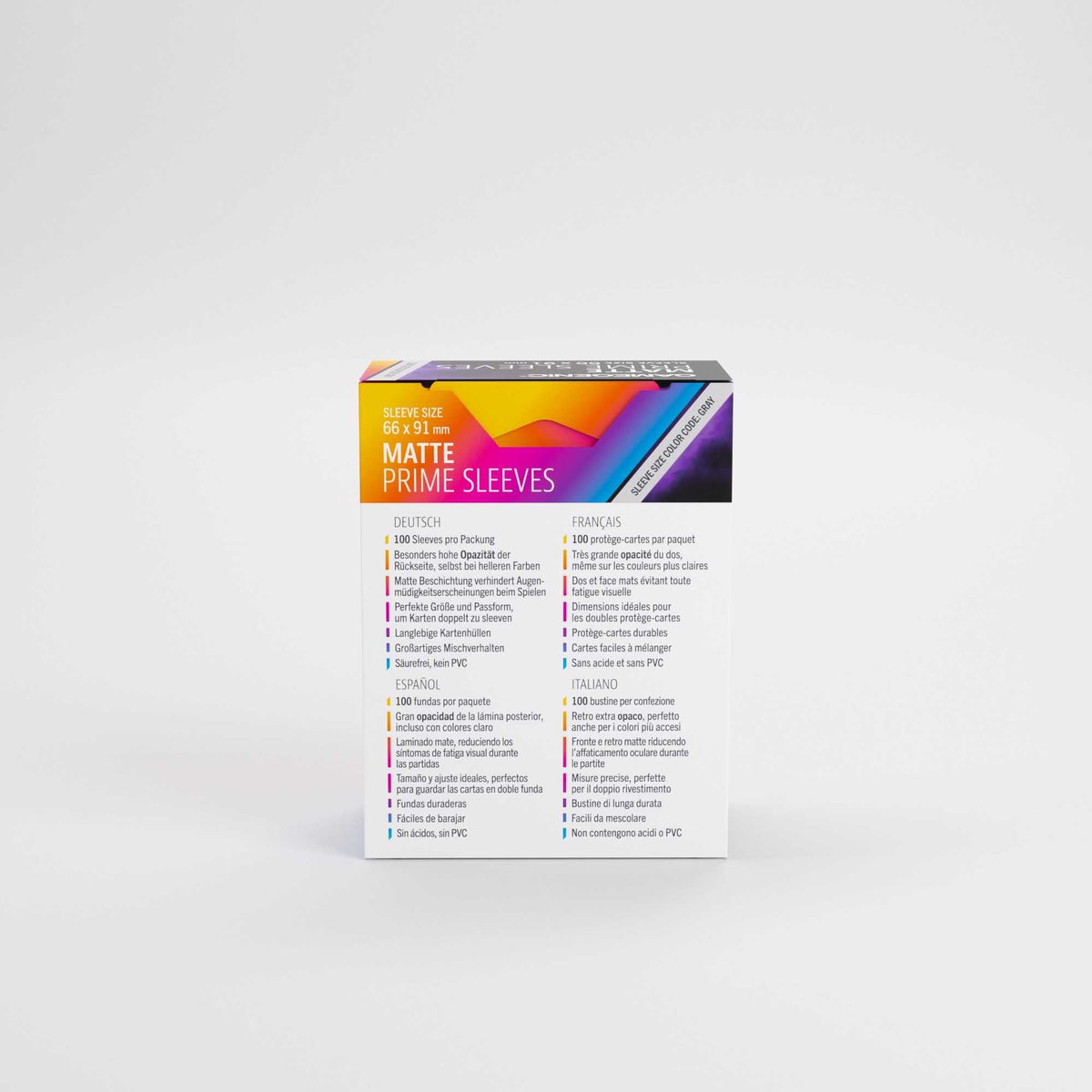 Gamegenic Matte Prime Sleeves Purple 66 x 91 mm, 100 Pack