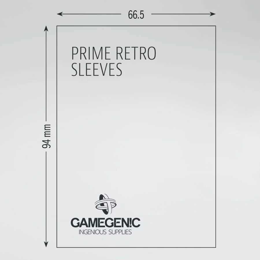 Gamegenic Prime Retro Sleeves 66.5 x 94 mm – 50 Pack
