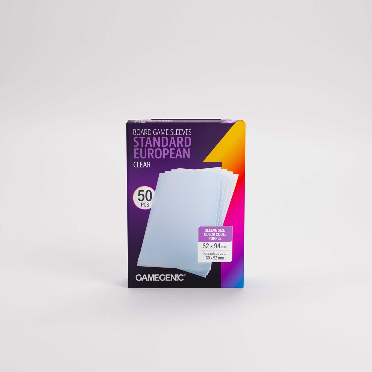 Gamegenic Board Game Sleeves Standard European Clear (50 Count)