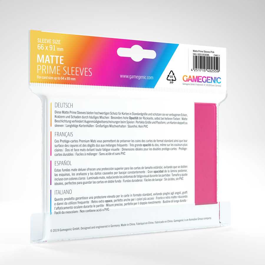 Gamegenic Matte Prime Sleeves Pink (100)
