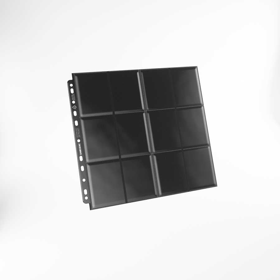 Gamegenic 24-Pocket Sideloading Pages, Black, 10 Pack