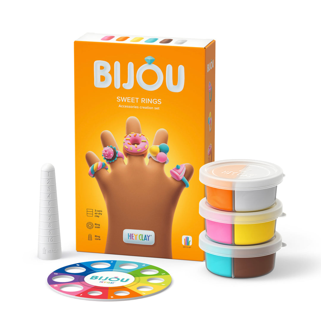 Hey Clay Bijou Sweet Rings 3-Can Modelling Set