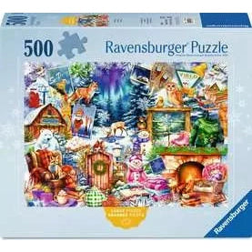 Ravensburger Winter Mountain Village 500 Piece Large Format Jigsaw Puzzle