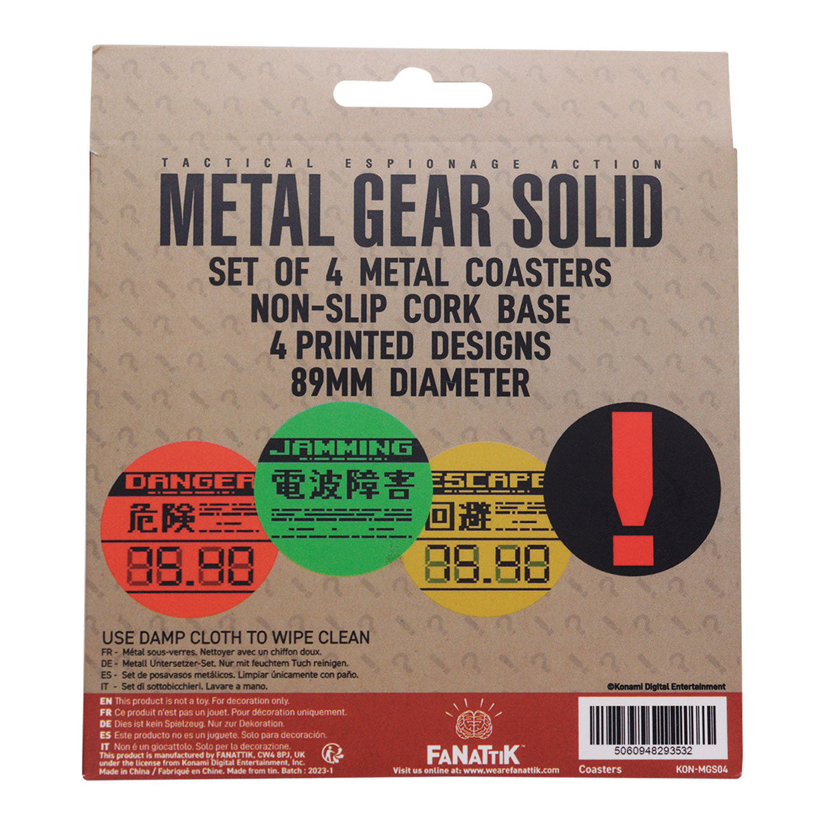 Metal Gear Solid Limited Edition Metal Coasters Set of 4