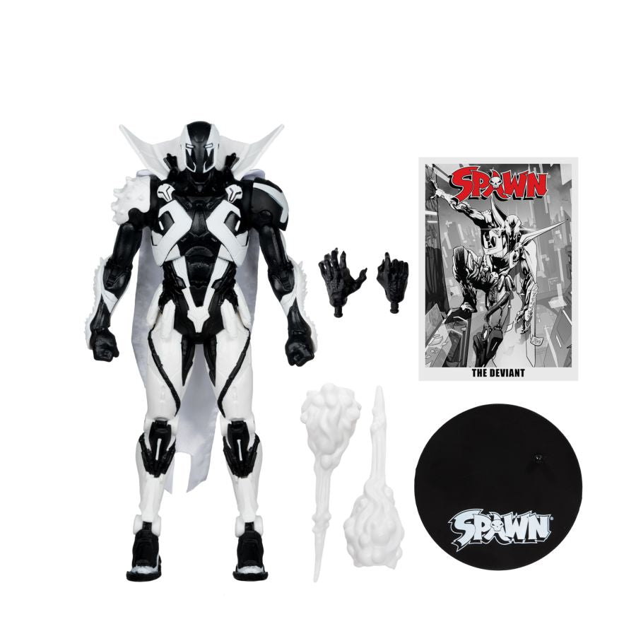 McFarlane Toys Spawn The Deviant Rat City Black & White Platinum Edition 7-Inch Action Figure with Comic (Chance of Chase)