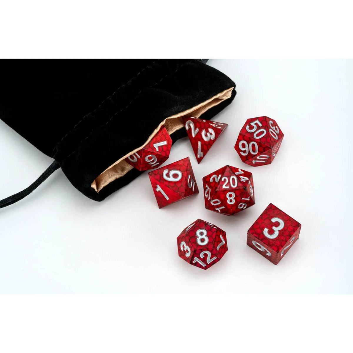 FanRoll Dragon Storm Silicone Dice Set – Red Dragon Scales