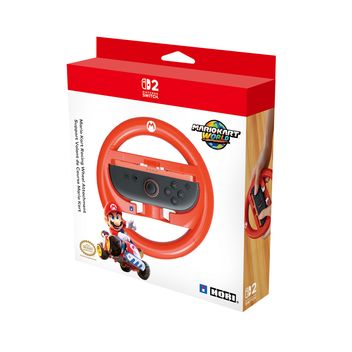 HORI Mario Kart Racing Wheel Attachment Set for Nintendo Switch 2 (Mario)