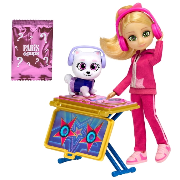 Paris & Pups Big Beats Paris Star & Bijou Puppy Doll Playset