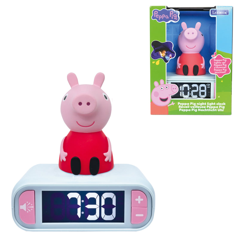 Lexibook Peppa Pig 3D Night Light Alarm Clock with Sounds