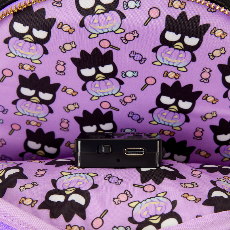 Loungefly Sanrio Badtz-Maru Pumpkin Light-Up Cosplay Mini Backpack