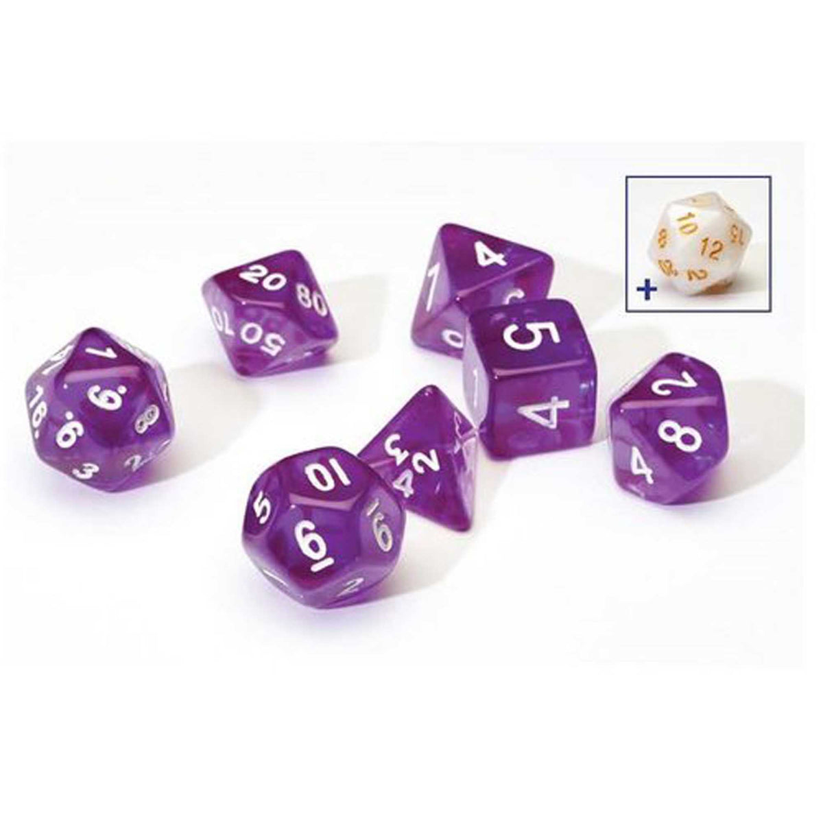 Sirius Dice Polyhedral Dice: Translucent Purple