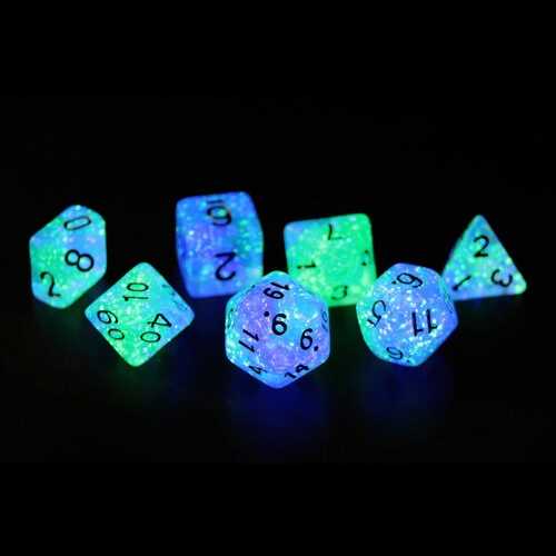 Peacock Glowworm Polyhedral Dice Set – Sirius Dice
