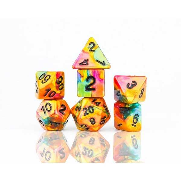 Sirius Dice Rainbow Gold Polyhedral Dice Set