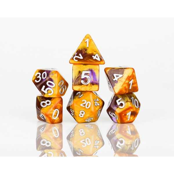 Sirius Dice Amethyst Geode Polyhedral Dice Set