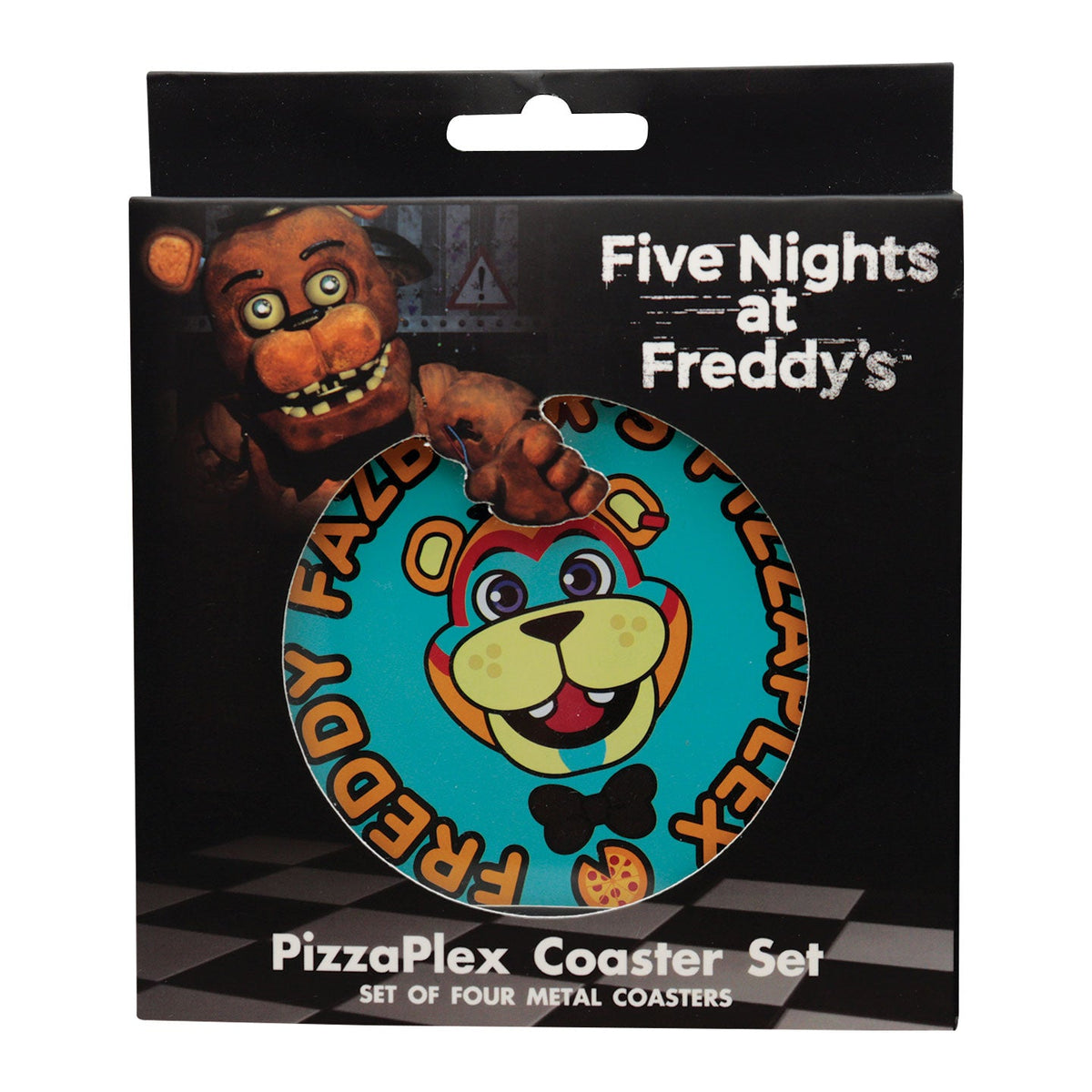 Five Nights at Freddy's Pizzaplex Metal Coaster Set