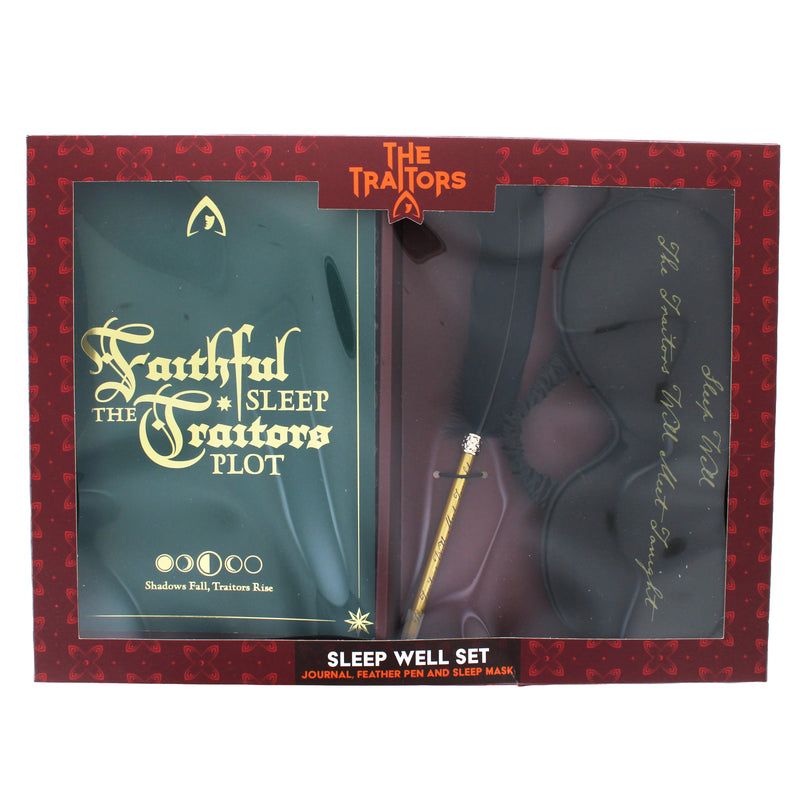 The Traitors Sleep Well Journal, Feather Pen & Eye Mask Gift Set