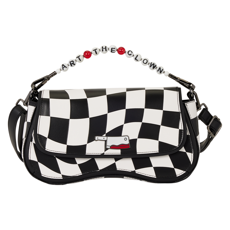Loungefly Terrifier Art the Clown Checkered Crossbody Bag