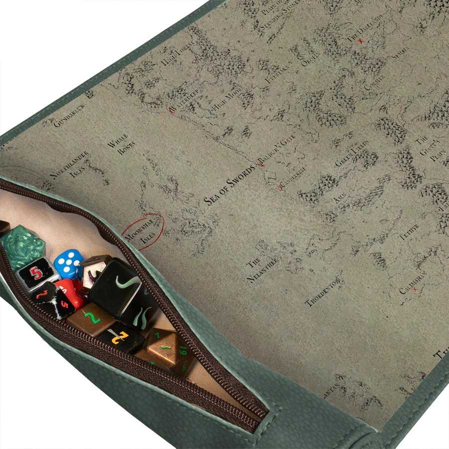 Dungeons & Dragons Artifacts Across Eternities: Drizzt & the Forgotten Realms Premium Dice Scroll Map