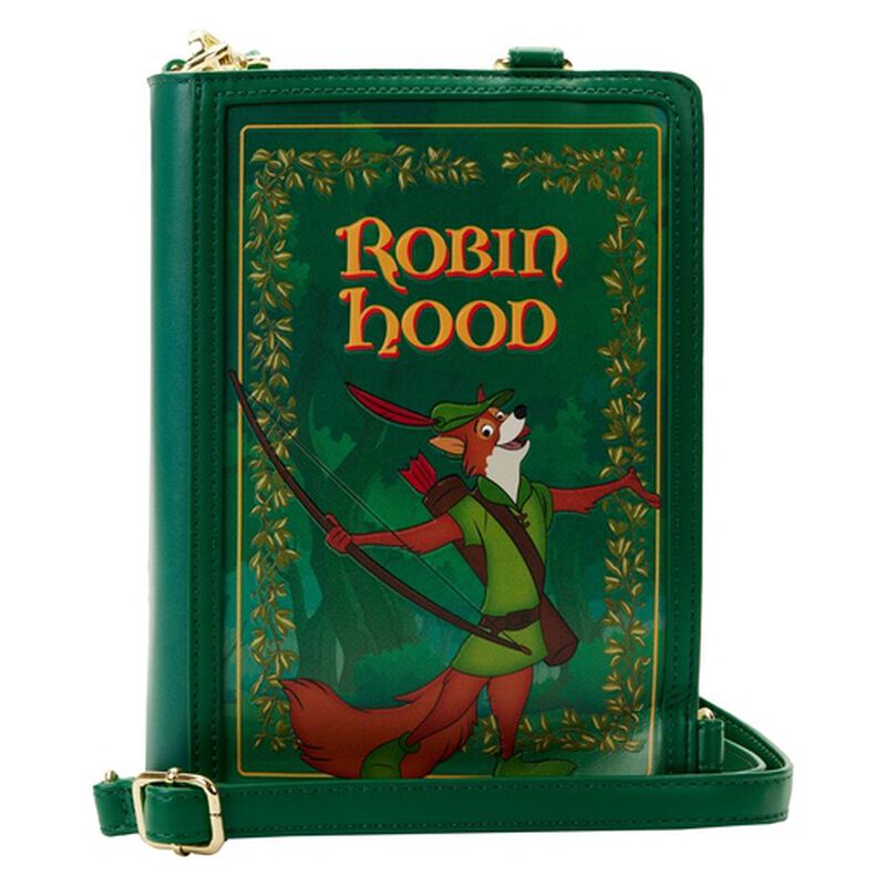 Loungefly Disney Robin Hood Book Convertible Crossbody Bag