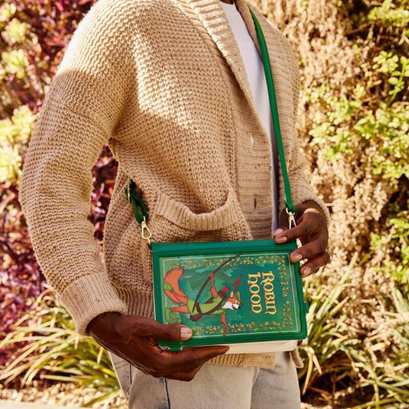 Loungefly Disney Robin Hood Book Convertible Crossbody Bag
