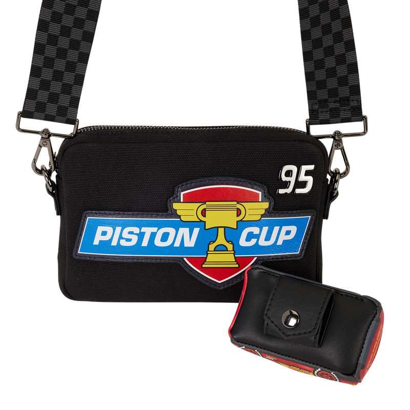 Loungefly Disney Pixar Cars 20th Anniversary Piston Cup Sling Crossbody Bag