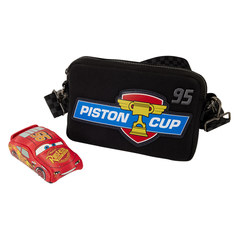 Loungefly Disney Pixar Cars 20th Anniversary Piston Cup Sling Crossbody Bag