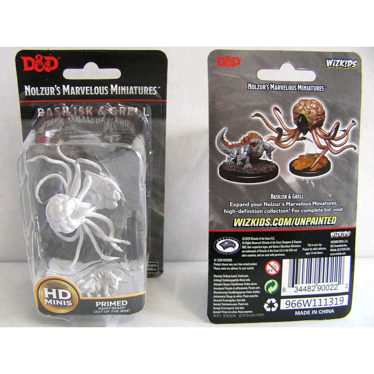 Grell & Basilisk: D&D Nolzur's Marvelous Unpainted Miniatures (W11)