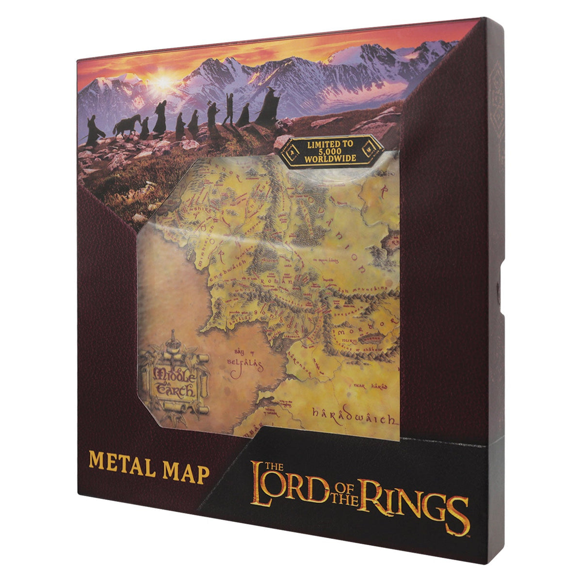 The Lord of the Rings Limited Edition Metal Map of Middle-earth