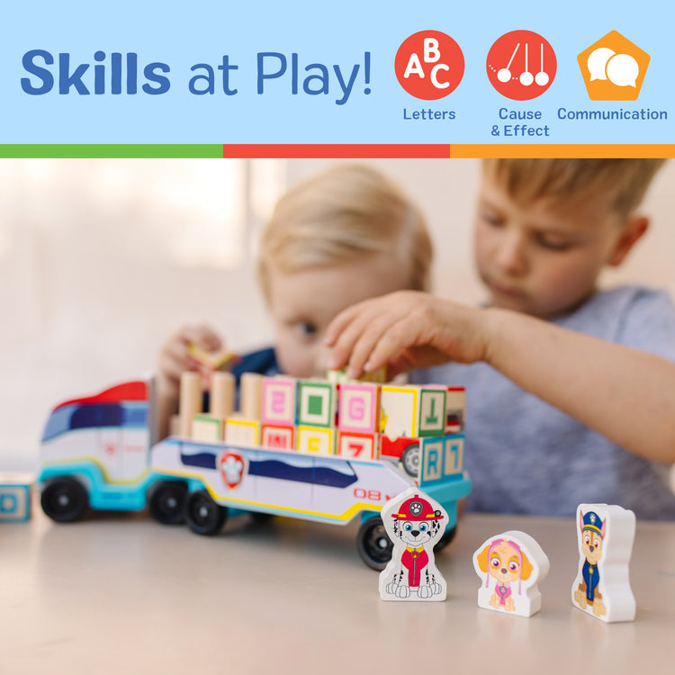 Melissa & Doug PAW Patrol Wooden ABC Block Truck
