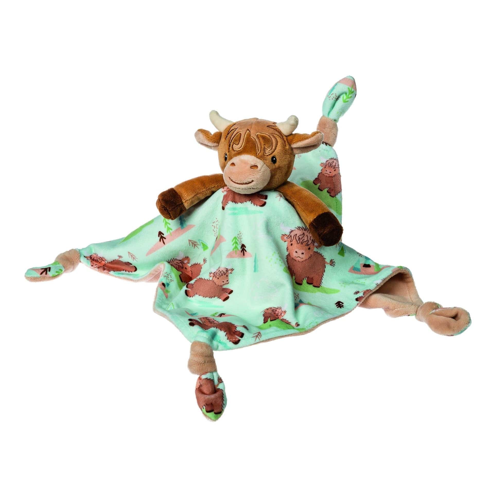 Aurora: Mary Meyers Hetty Highland Cow Blankie 12 Inch Soft Toy