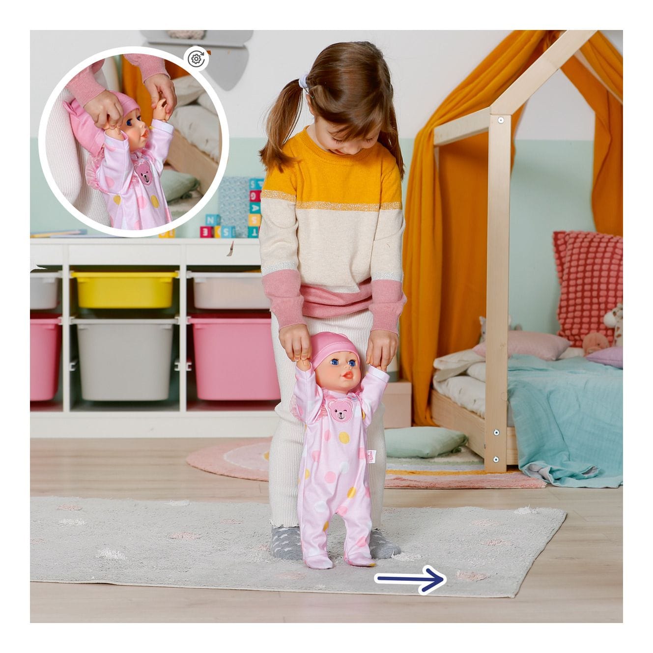 Baby Born - Emily Walk With Me 43cm 4001167543061