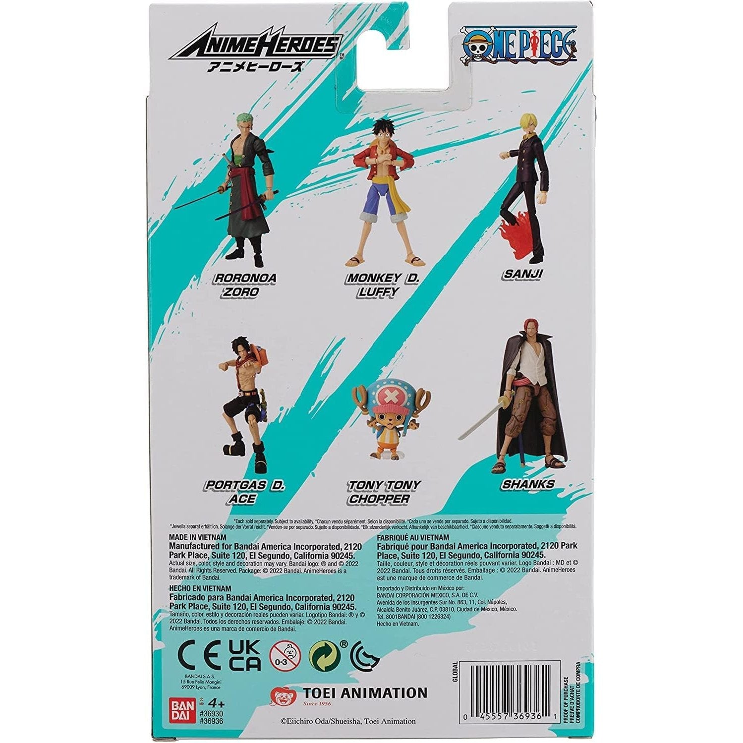 One Piece Anime Heroes 17cm Articulated Action Figure - Chopper 3296580369362