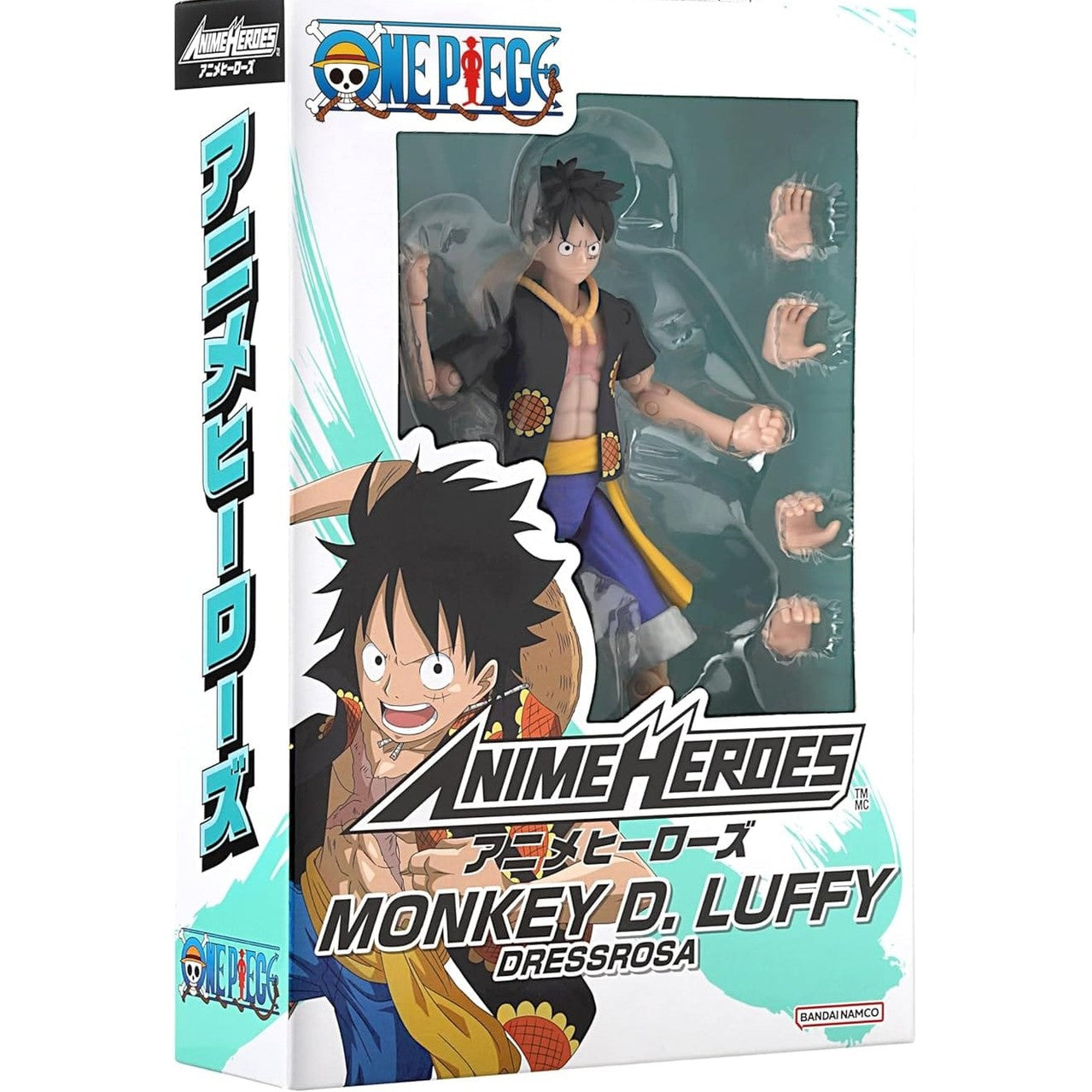 One Piece Anime Heroes 17cm Articulated Action Figure - Monkey D. Luffy Dressrosa Version 3296580370078