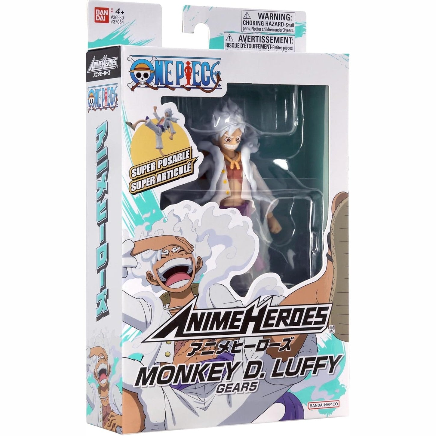 One Piece Anime Heroes 17cm Articulated Action Figure - Monkey D. Luffy Gear 5 3296580370542