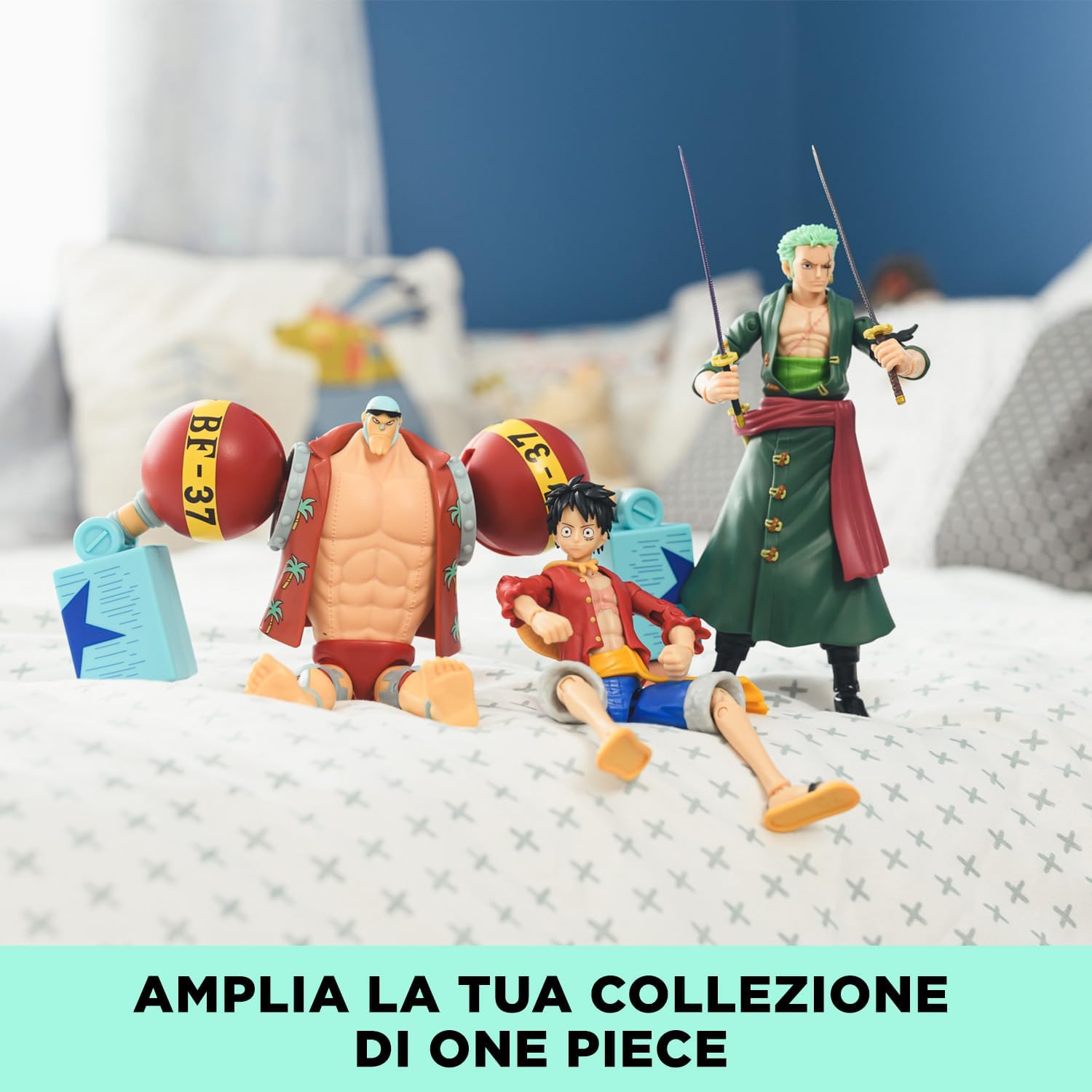 One Piece Anime Heroes 17cm Articulated Action Figure - Roronoa Zoro 3 Swords Style 3296580370528