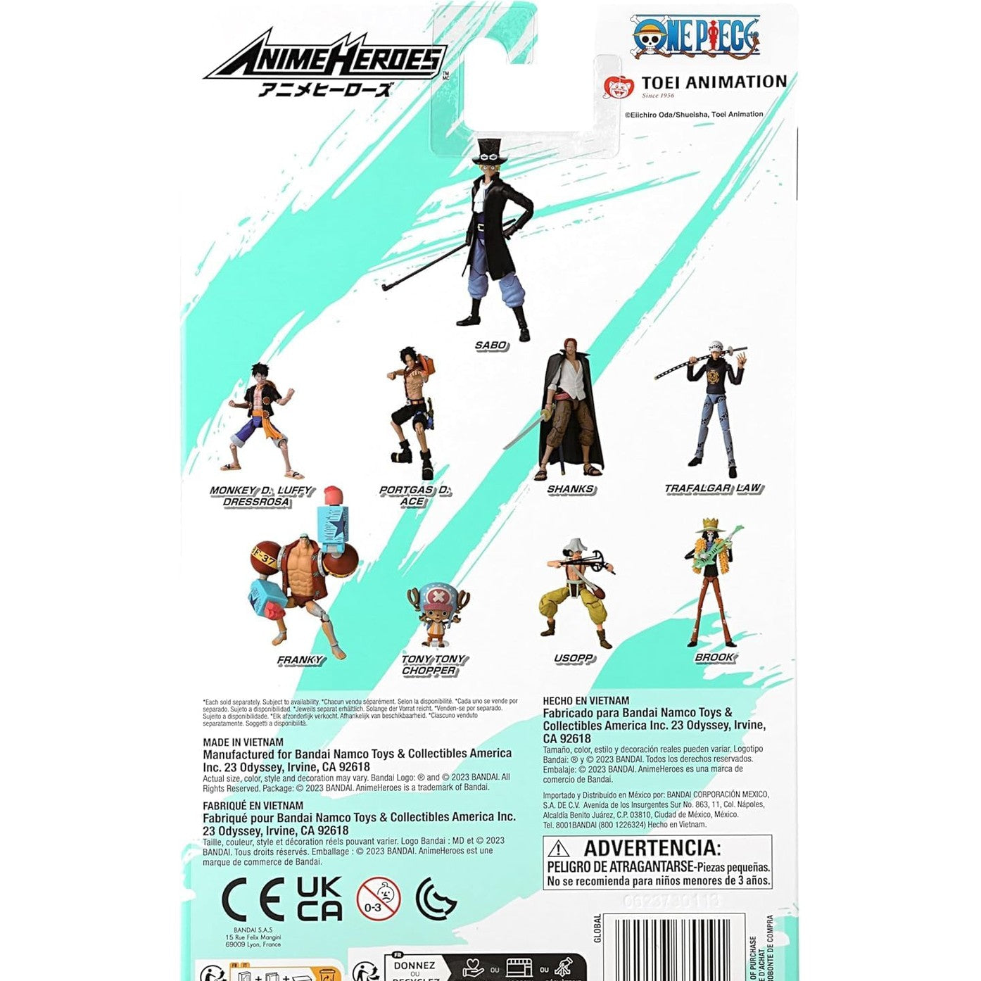 One Piece Anime Heroes 17cm Articulated Action Figure - Sabo 3296580370092