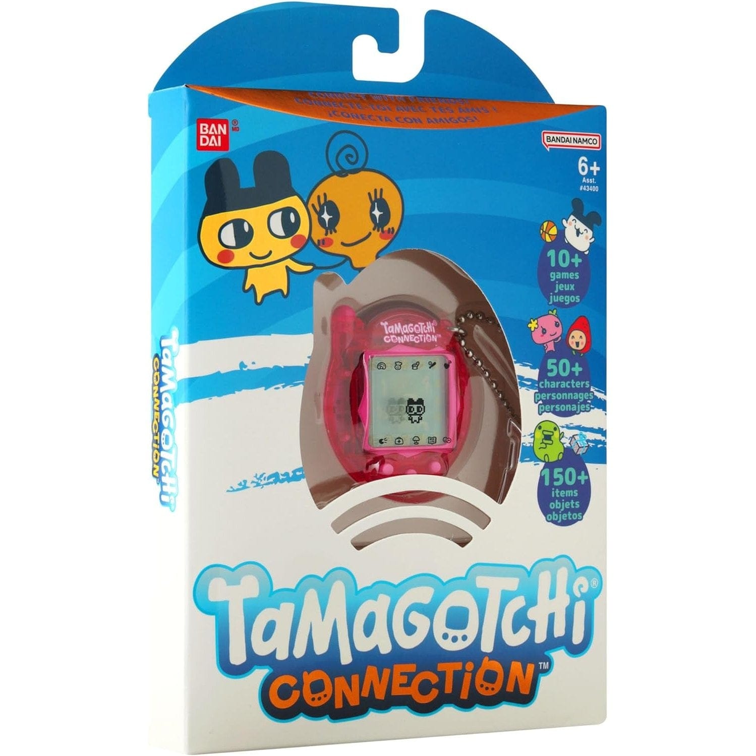Tamagotchi Connection Digital Pet Translucent Pink Shell Virtual Pet 3296580434053