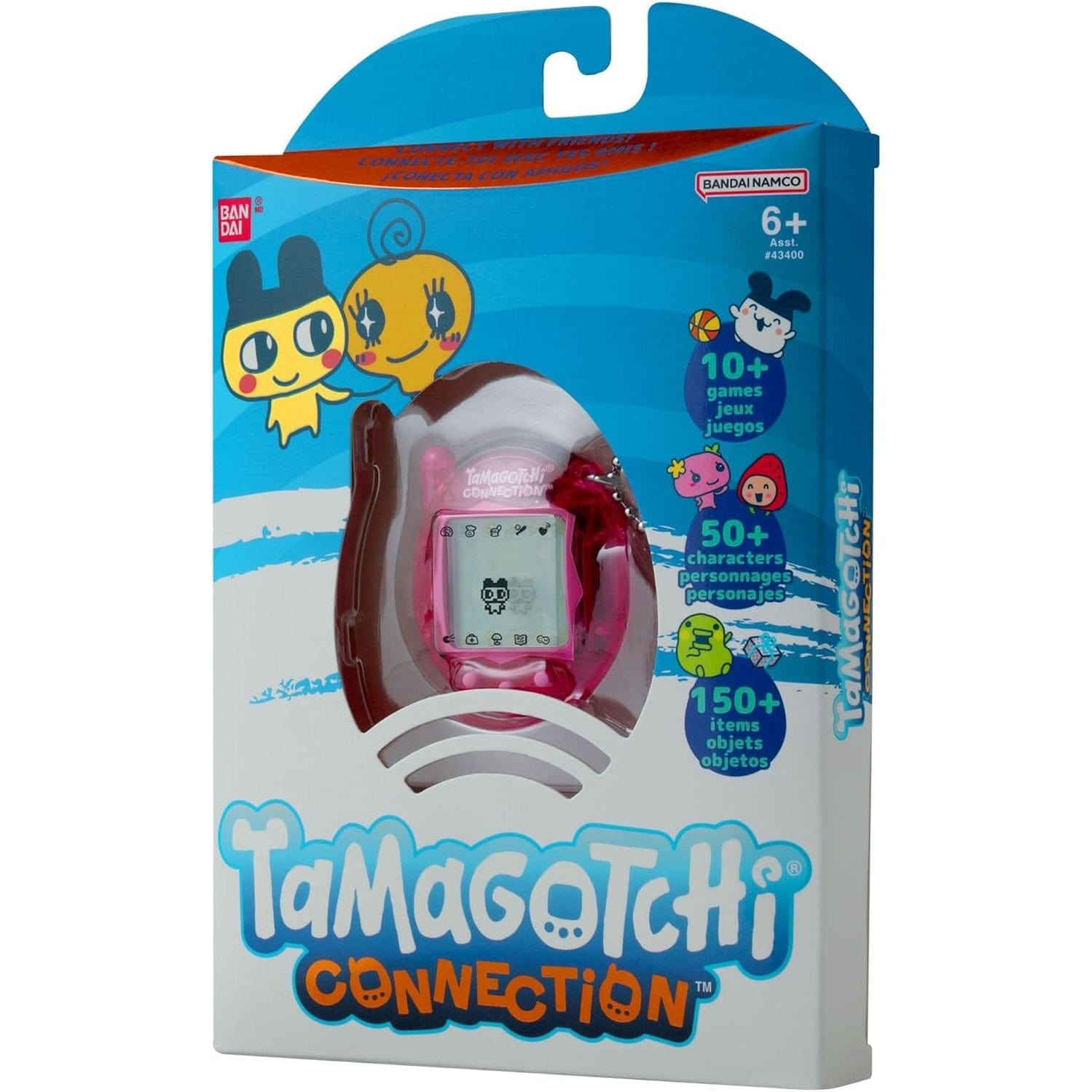 Tamagotchi Connection Digital Pet Translucent Pink Shell Virtual Pet 3296580434053