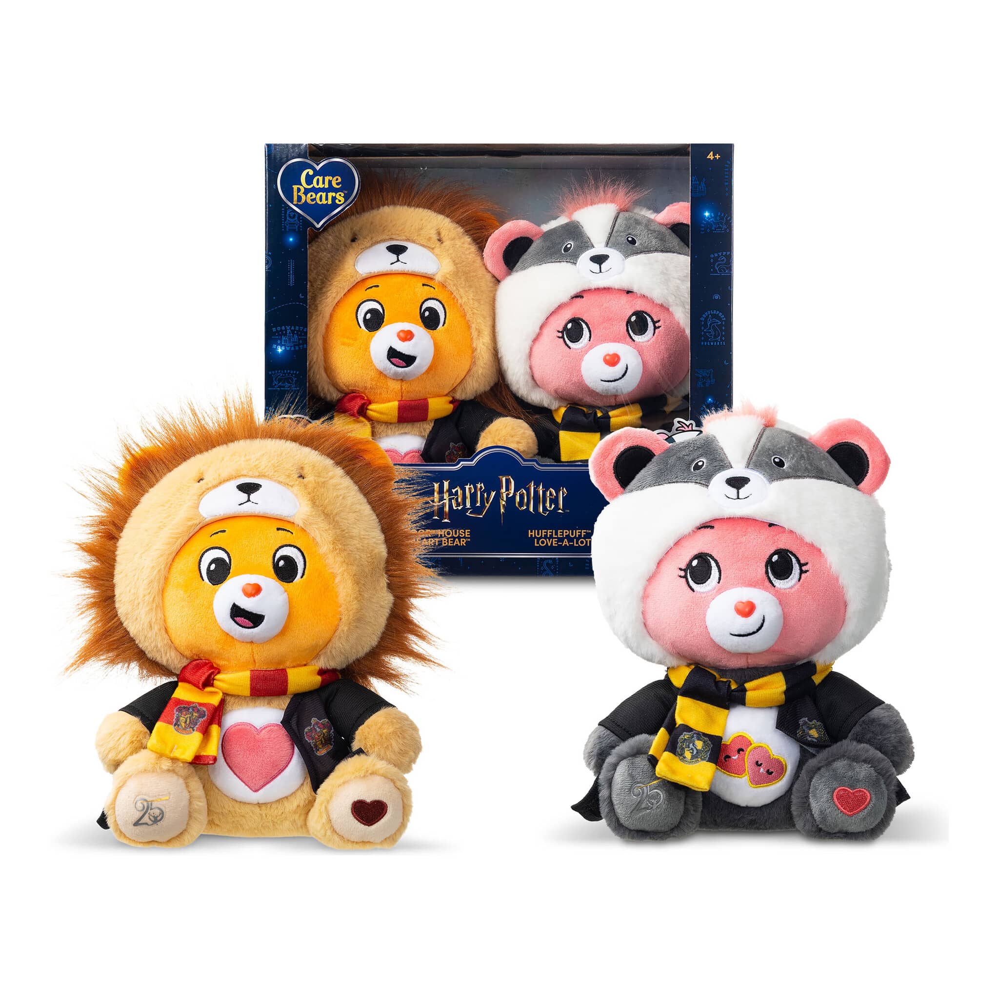 Care Bears x Harry Potter 30cm Plush 2-Pack – Gryffindor Tenderheart & Hufflepuff Love-A-Lot 885561230789