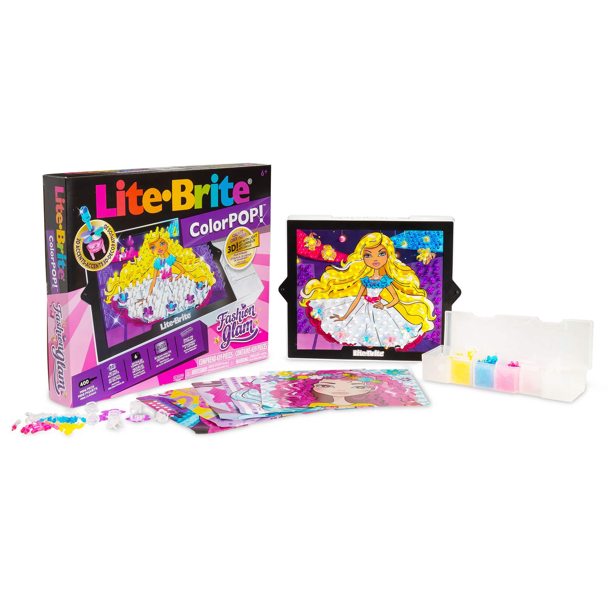 Lite Brite ColorPOP Fashion Glam Light-Up Art Set