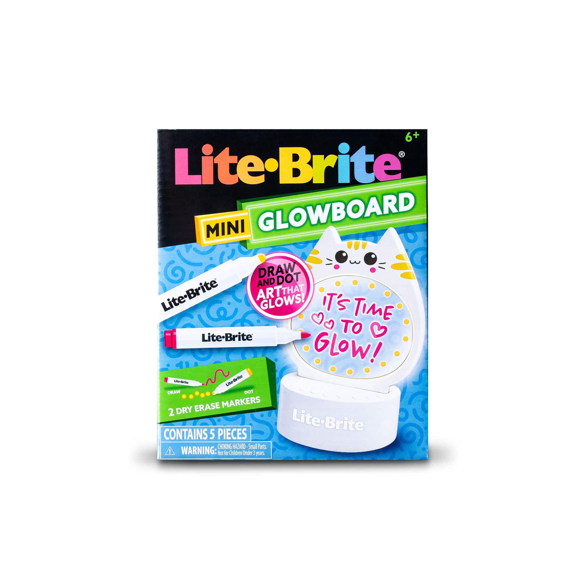 Lite-Brite Mini Glow Board with Colourful Pegs