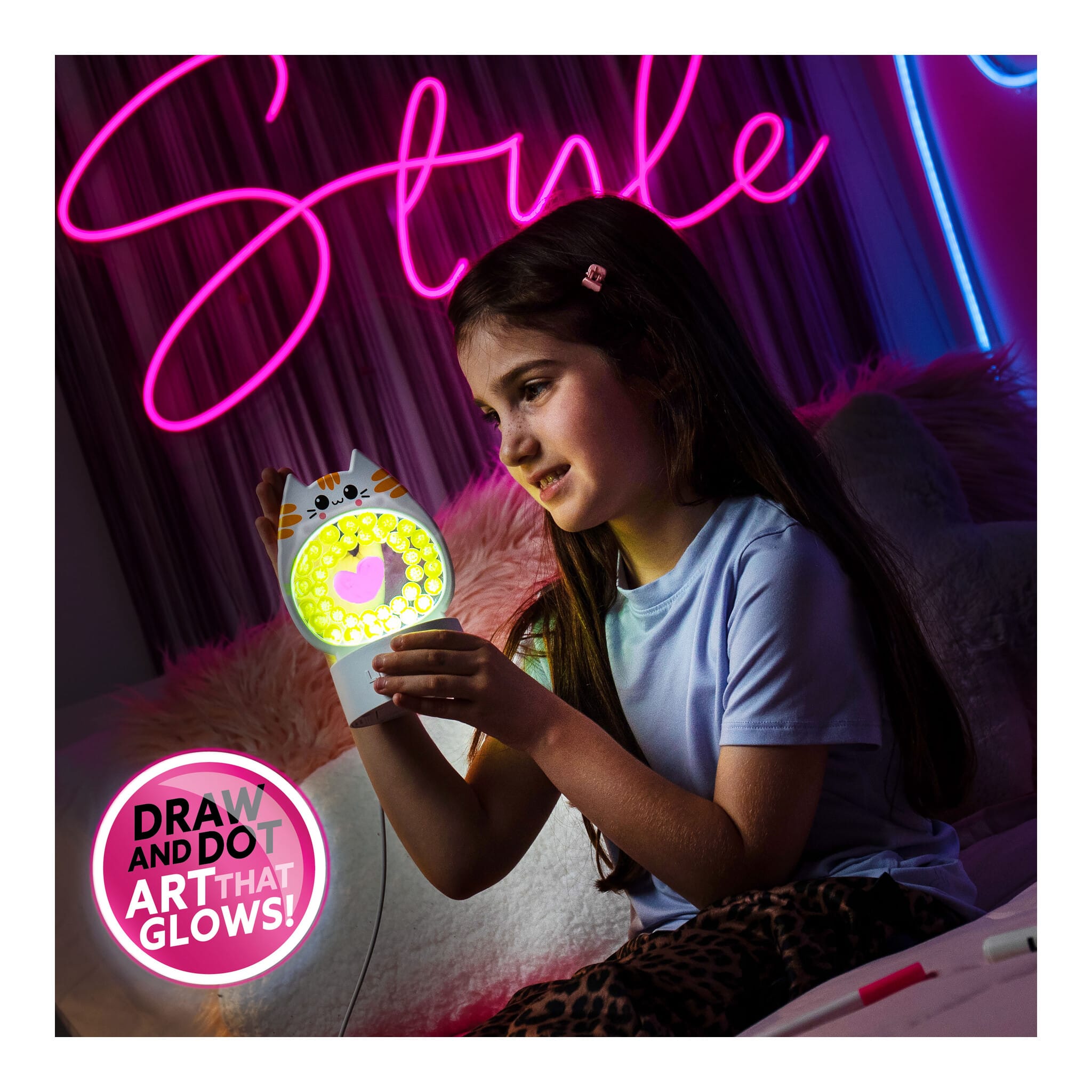 Lite-Brite Mini Glow Board with Colourful Pegs