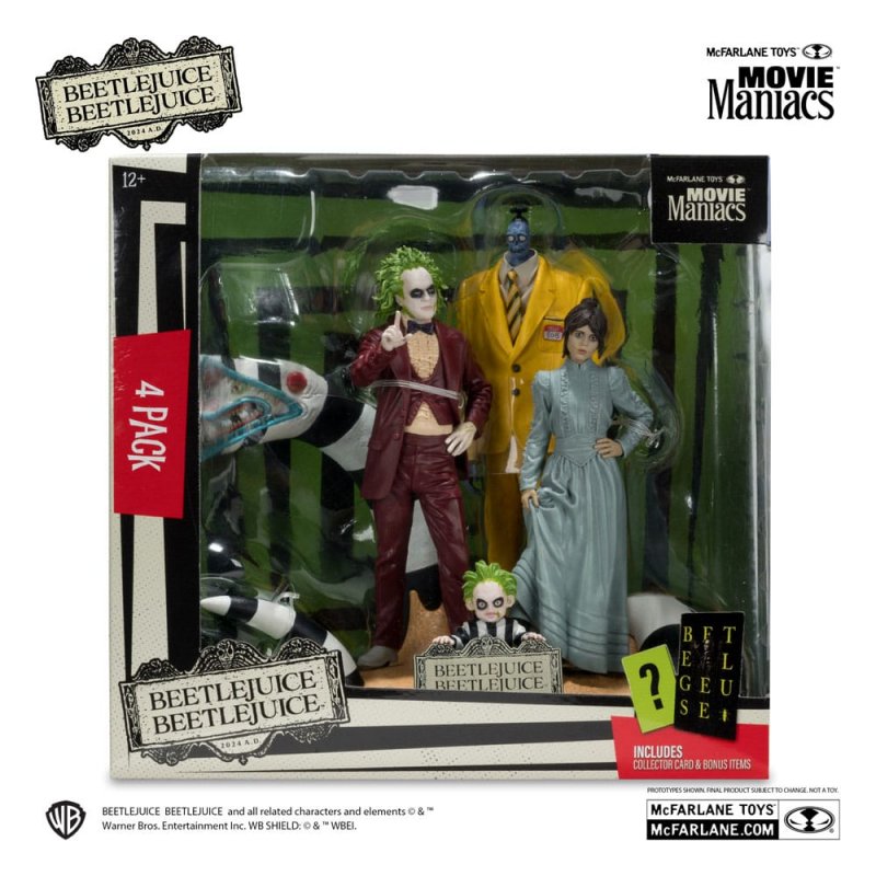McFarlane Toys Movie Maniacs Beetlejuice Beetlejuice 4-Figure Statue Set